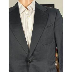 Tom Ford Black Cotton Linen Blazer Sport Jacket 48EU 38R US Men's